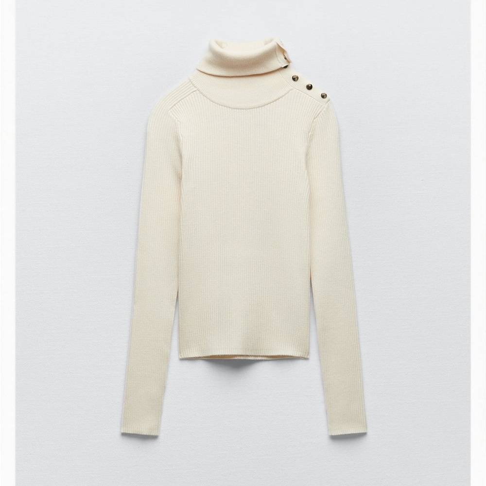 Zara side button knit sweater